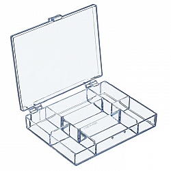 Small Transparent 7 Compartment Bead Storage Box 120mm PK1