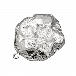 Druzy Geode Purple Dropper Pendant Silver Plated - 30mm