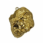 Druzy Gold Dropper Pendant Gold Plated (30x25mm) - PK1