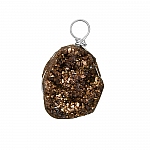 Electroplated Bronze Druzy Pendant Wire Wrapped 16x20mm