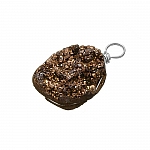 Electroplated Bronze Druzy Pendant Wire Wrapped 16x20mm