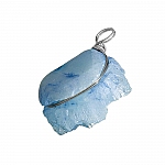 Druzy Pendant Wire Wrapped Electroplated Blue (16x20mm) Druzy Pendant Wire Wrapped Electroplated Blue (16x20mm)