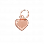9mm Rose Gold Vermeil Heart Pendant With 6mm Loop (PK1)
