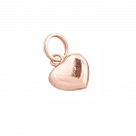 9mm Rose Gold Vermeil Heart Pendant With 6mm Loop (PK1)