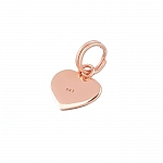 9mm Rose Gold Vermeil Heart Pendant With 6mm Loop (PK1)