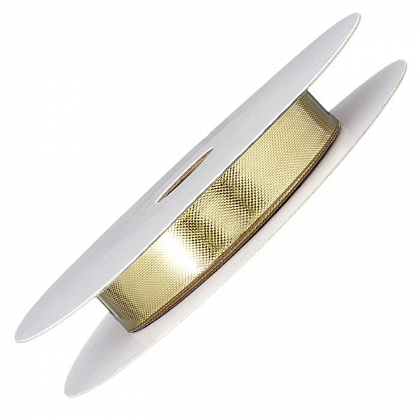15mm Gold Lurex Lightly Woven Jewellery Ribbon 20m Reel