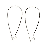 Sterling Silver 925 Long Kidney Ear Wires 45mm 1 Pair