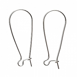 Sterling Silver 925 Short Kidney Ear Wires 35mm 1 Pair