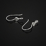 Sterling Silver 925 Fish Hook Ear Wire With Heart 20mm Sterling Silver 925 Fish Hook Ear Wire With Heart 20mm
