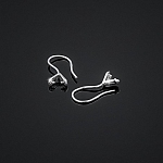 Sterling Silver 925 Fishhook Earwire With Pinch Bail 18mm Sterling Silver 925 Fishhook Earwire With Pinch Bail 18mm