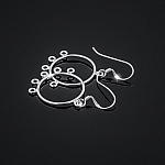Sterling Silver Chandelier Fish Hook Ear Wires 20mm 1 Pair