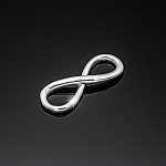 Sterling Silver 925 Infinity Link Charm Pendant 23mm 
