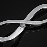 Sterling Silver 925 Infinity Link Charm Pendant 23mm 