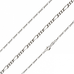 Fine Figaro Necklace Chain Sterling Silver 0.50mm 16"