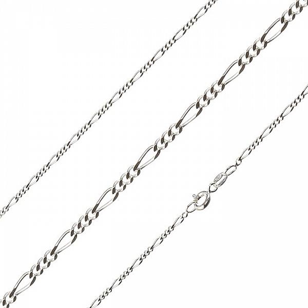 Fine Figaro Necklace Chain Sterling Silver 0.50mm 16"