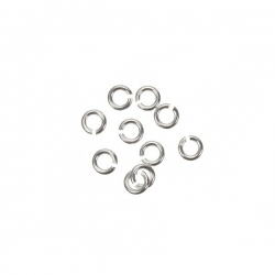 3mm Open Jump Rings 925 Sterling Silver 0.6mm Thick PK10