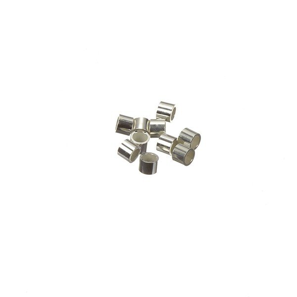 Sterling Silver 925 Crimp Tubes 2x1.5mm Pack of 10