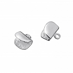 Sterling Silver Ribbon Clamps U Shaped Pinch End Tips 8mm