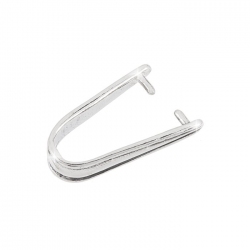 Grooved Pendant Pinch Bail 925 Sterling Silver 13x3mm