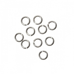 4mm Open Jump Rings 925 Sterling Silver 0.6mm Thick PK10
