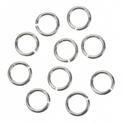 6mm Open Jump Rings 925 Sterling Silver 0.6mm Thick PK10
