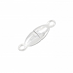 Sterling Silver Magnetic Clasp 925 Bullet Shape 6x12mm