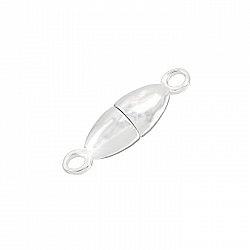 Sterling Silver Magnetic Clasp 925 Bullet Shape 6x12mm