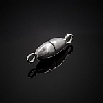 Sterling Silver Magnetic Clasp 925 Bullet Shape 6x12mm