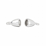 Sterling Silver Magnetic Clasp 925 Bullet Shape 6x12mm