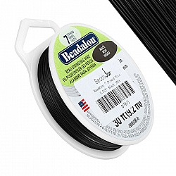 Beadalon 7 Strand Flexible Wire 0.015" Dia. Black 30ft