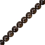 10mm Smoky Quartz Polished Gemstone Beads 8" Strand