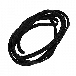 Ultra Micro Fibre Suede 3x1.5mm Black Flat Cord 1m