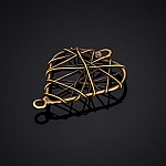 Antique Brass Wire Heart Metal Charm Pendants 38mm PK1