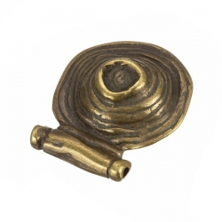 Antique Brass Cone Round Charm Pendants 30x35mm PK1