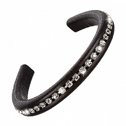 Regaliz Black Licorice Leather With Crystals 20cm PK1