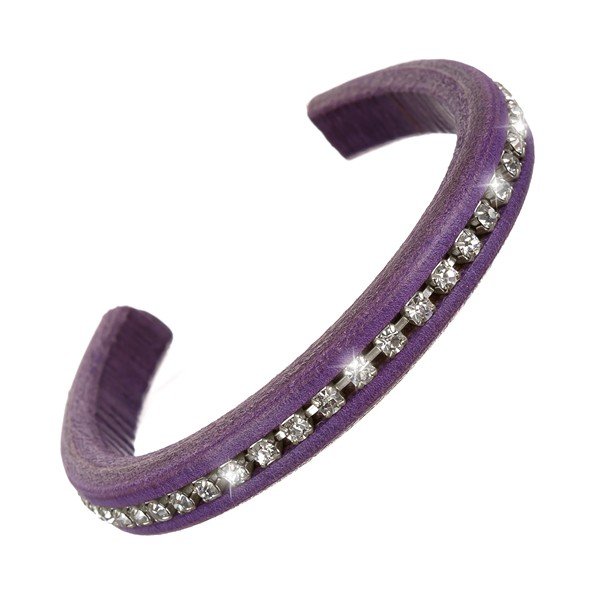Regaliz Purple Licorice Leather With Crystals 20cm PK1