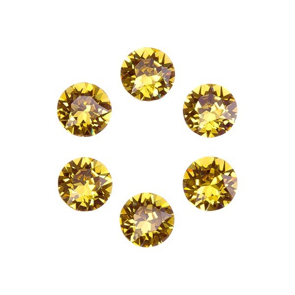 Swarovski 1088 Crystal XIRIUS Chatons Light Topaz F 6mm