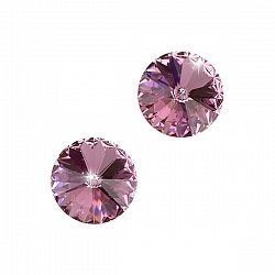 Swarovski 1122 Rivoli Crystals Light Rose F 10.7mm PK2