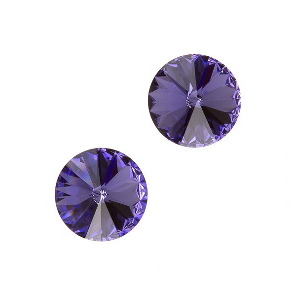 Swarovski 1122 Rivoli Crystals Tanzanite F 10.7mm PK2
