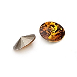 Swarovski 1122 Rivoli Crystal Stones Topaz F 10.7mm PK2