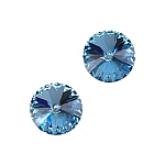 Swarovski 1122 Rivoli Crystal Stones Aqua F 10.7mm PK2