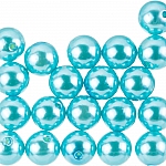Acrylic Round Pearl Beads 14mm - Turquoise (Pack of 20)