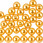 Acrylic Pearl Beads Round Orange Chunky 12mm Pack of 30