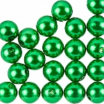 Acrylic Pearl Beads Round Forest Green 14mm Pack of 20