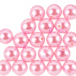 14mm Acrylic Pearl Beads Round (Light Pink) Pack of 20