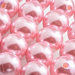 14mm Acrylic Pearl Beads Round (Light Pink) Pack of 20