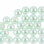 12mm Acrylic Pearl Beads Round Mint Green - Pack of 30