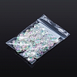 Acrylic Flower Pony Beads 10mm Trans (Crystal Clear AB) Charming Sparkling Blossoms for Jewellery making. Plastic beads for DIY. 50pcs