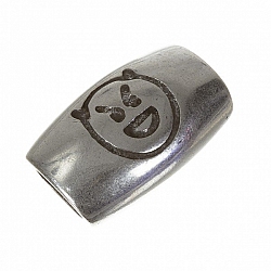 Antique Silver Long Tube Slider Bead Fits Regaliz 28mm PK1
