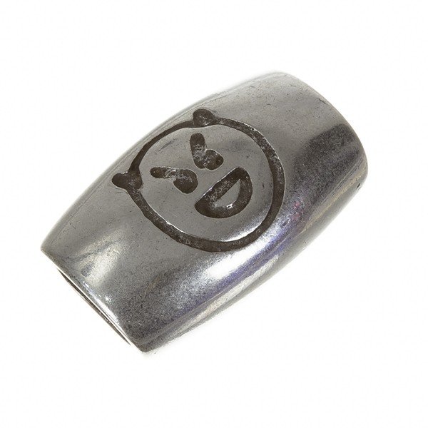 Antique Silver Long Tube Slider Bead Fits Regaliz 28mm PK1